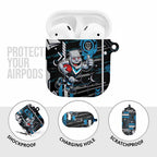 Port Adelaide Power AirPods Case Mascot Cartoon Football Illustration Style