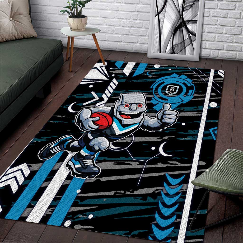 Port Adelaide Power Area Rug Mascot Cartoon Football Illustration Style