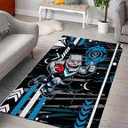 Port Adelaide Power Area Rug Mascot Cartoon Football Illustration Style