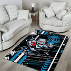 Port Adelaide Power Area Rug Mascot Cartoon Football Illustration Style