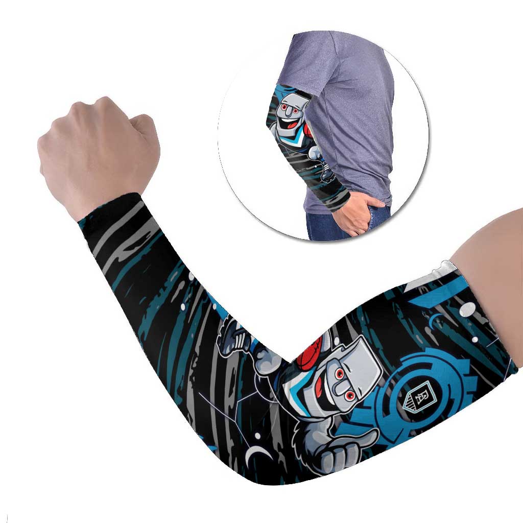 Port Adelaide Power Arm Sleeves Mascot Cartoon Football Illustration Style