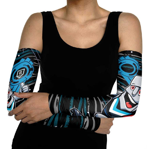 Port Adelaide Power Arm Sleeves Mascot Cartoon Football Illustration Style