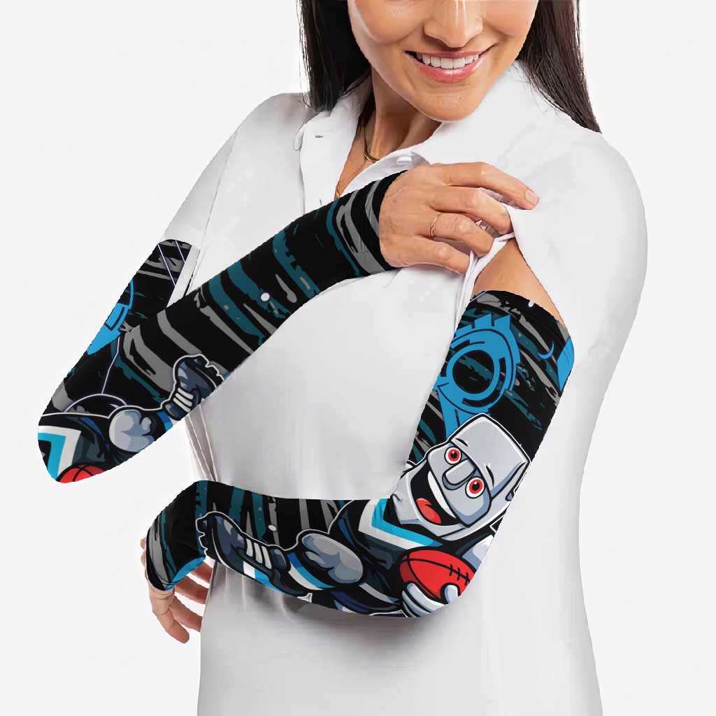Port Adelaide Power Arm Sleeves Mascot Cartoon Football Illustration Style