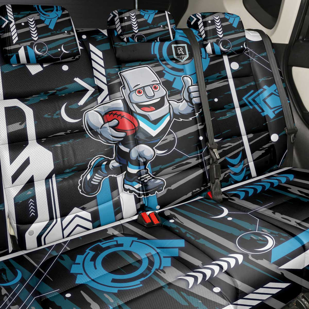 Port Adelaide Power Back Car Seat Cover Mascot Cartoon Football Illustration Style