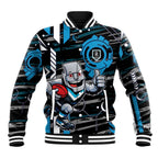 Port Adelaide Power Baseball Jacket Mascot Cartoon Football Illustration Style