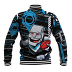 Port Adelaide Power Baseball Jacket Mascot Cartoon Football Illustration Style