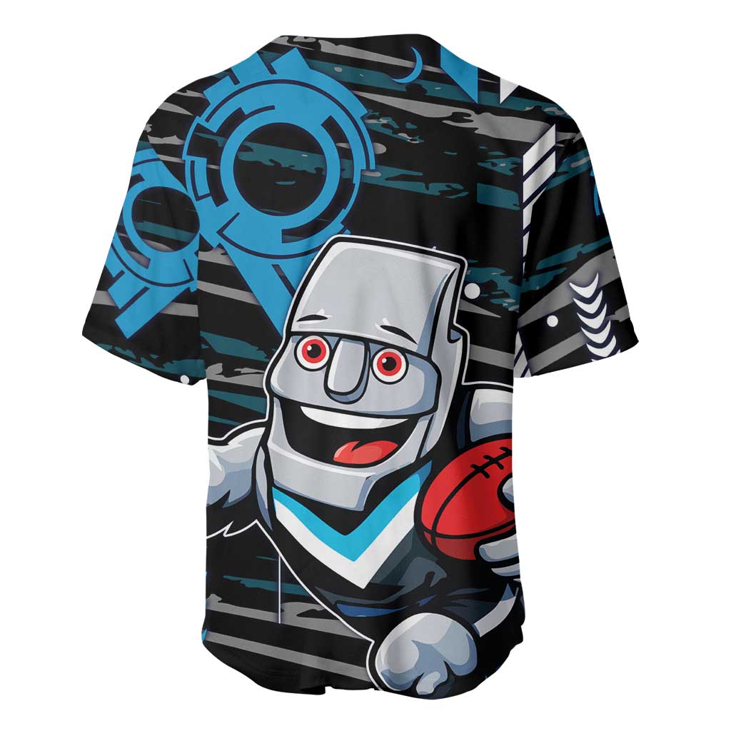 Port Adelaide Power Baseball Jersey Mascot Cartoon Football Illustration Style