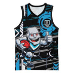 Port Adelaide Power Basketball Jersey Mascot Cartoon Football Illustration Style