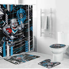 Port Adelaide Power Bathroom Set Mascot Cartoon Football Illustration Style