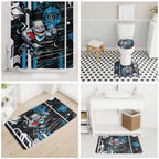 Port Adelaide Power Bathroom Set Mascot Cartoon Football Illustration Style