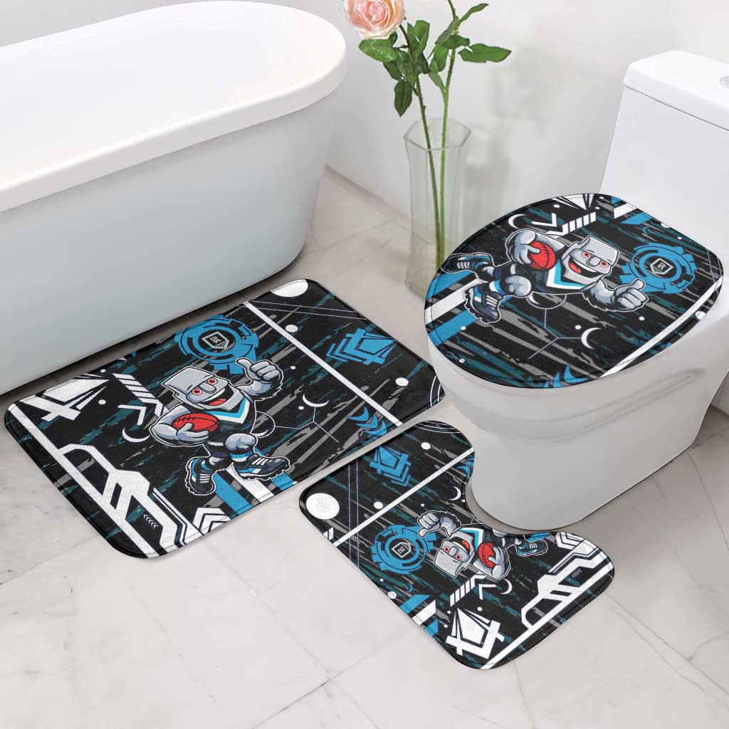 Port Adelaide Power Bathroom Set Mascot Cartoon Football Illustration Style