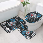 Port Adelaide Power Bathroom Set Mascot Cartoon Football Illustration Style