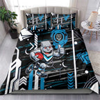 Port Adelaide Power Bedding Set Mascot Cartoon Football Illustration Style