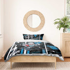 Port Adelaide Power Bedding Set Mascot Cartoon Football Illustration Style