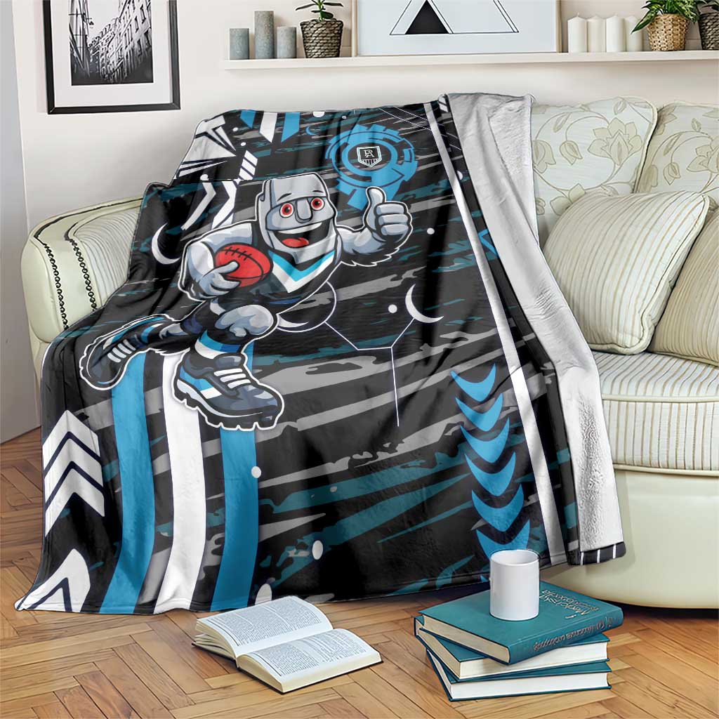 Port Adelaide Power Blanket Mascot Cartoon Football Illustration Style