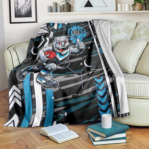 Port Adelaide Power Blanket Mascot Cartoon Football Illustration Style