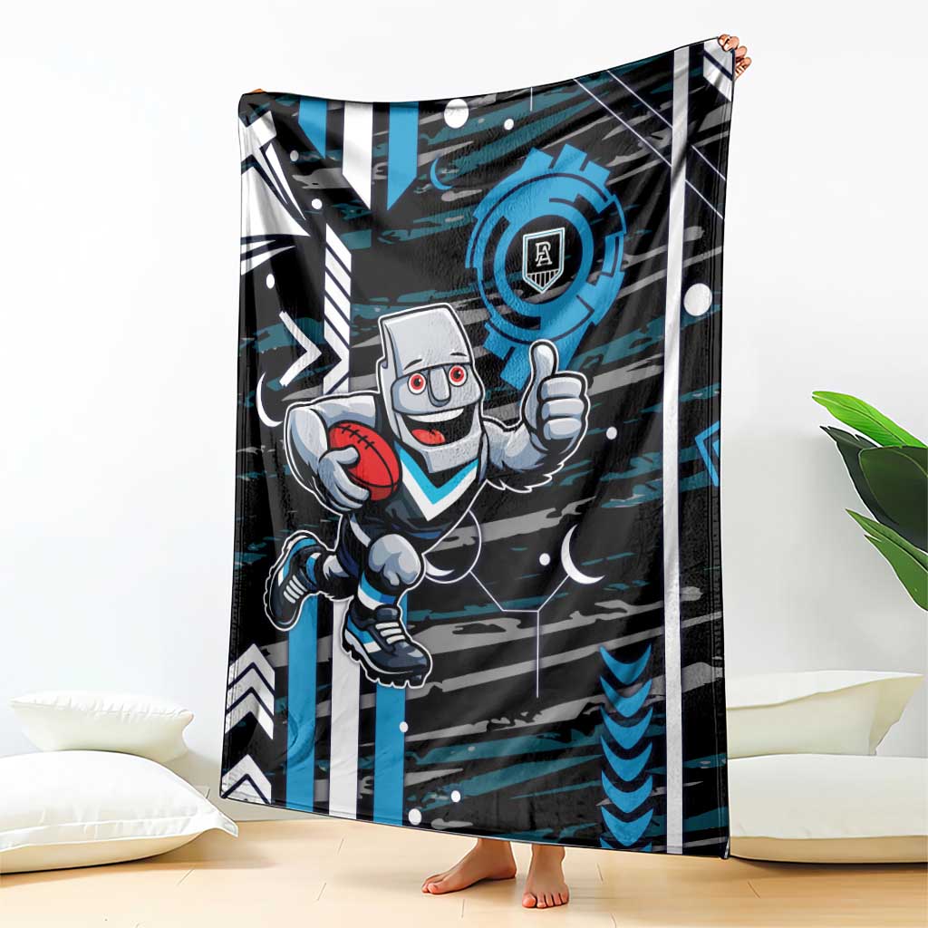 Port Adelaide Power Blanket Mascot Cartoon Football Illustration Style