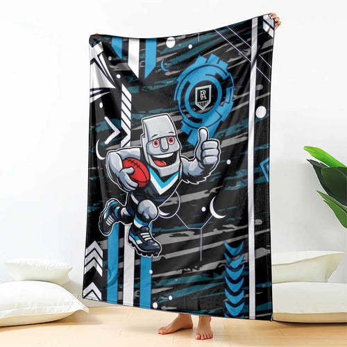 Port Adelaide Power Blanket Mascot Cartoon Football Illustration Style