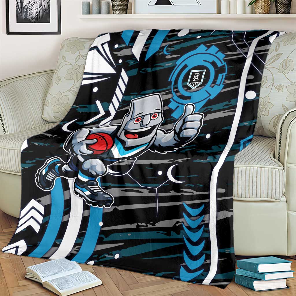 Port Adelaide Power Blanket Mascot Cartoon Football Illustration Style