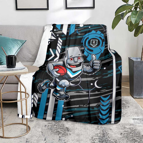Port Adelaide Power Blanket Mascot Cartoon Football Illustration Style