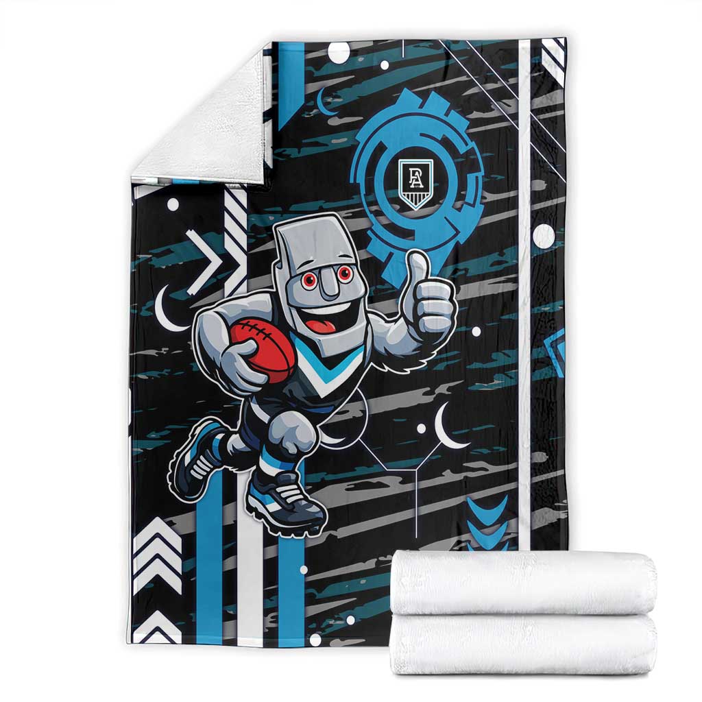 Port Adelaide Power Blanket Mascot Cartoon Football Illustration Style