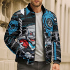 Port Adelaide Power Bomber Puffer Jacket Mascot Cartoon Football Illustration Style