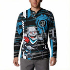 Port Adelaide Power Button Sweatshirt Mascot Cartoon Football Illustration Style