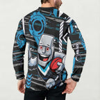 Port Adelaide Power Button Sweatshirt Mascot Cartoon Football Illustration Style