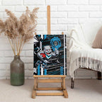 Port Adelaide Power Canvas Wall Art Mascot Cartoon Football Illustration Style