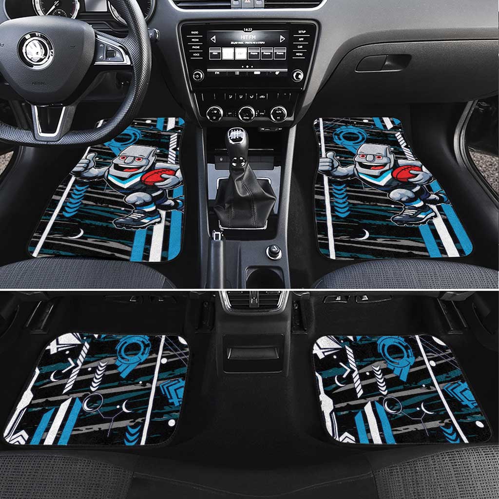 Port Adelaide Power Car Mats Mascot Cartoon Football Illustration Style