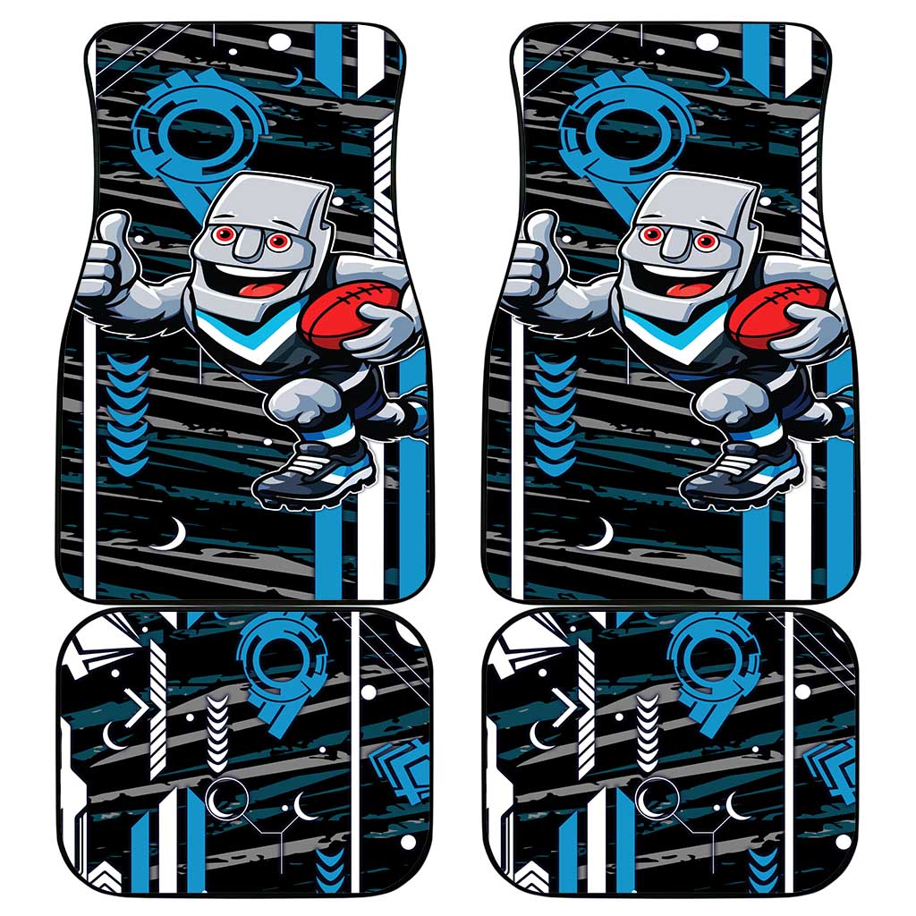 Port Adelaide Power Car Mats Mascot Cartoon Football Illustration Style