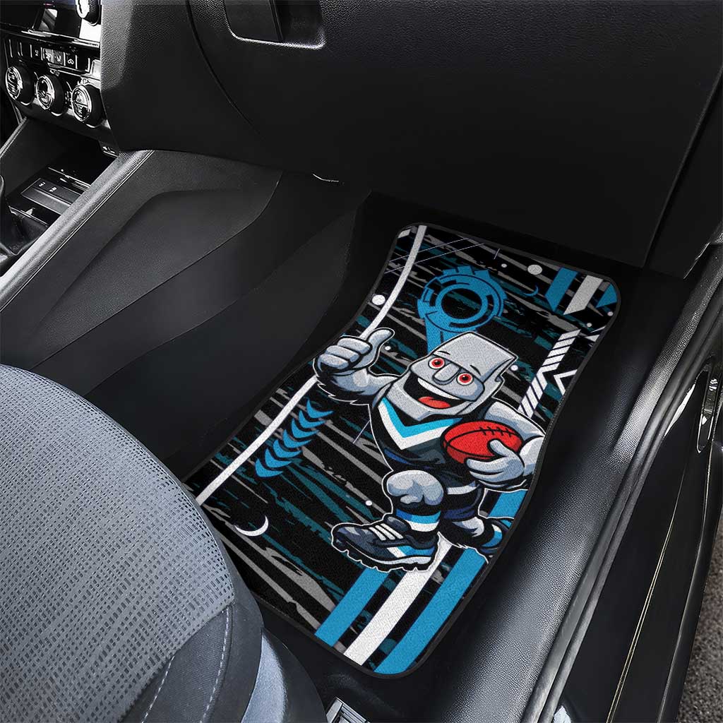 Port Adelaide Power Car Mats Mascot Cartoon Football Illustration Style