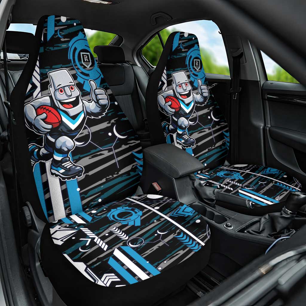 Port Adelaide Power Car Seat Cover Mascot Cartoon Football Illustration Style