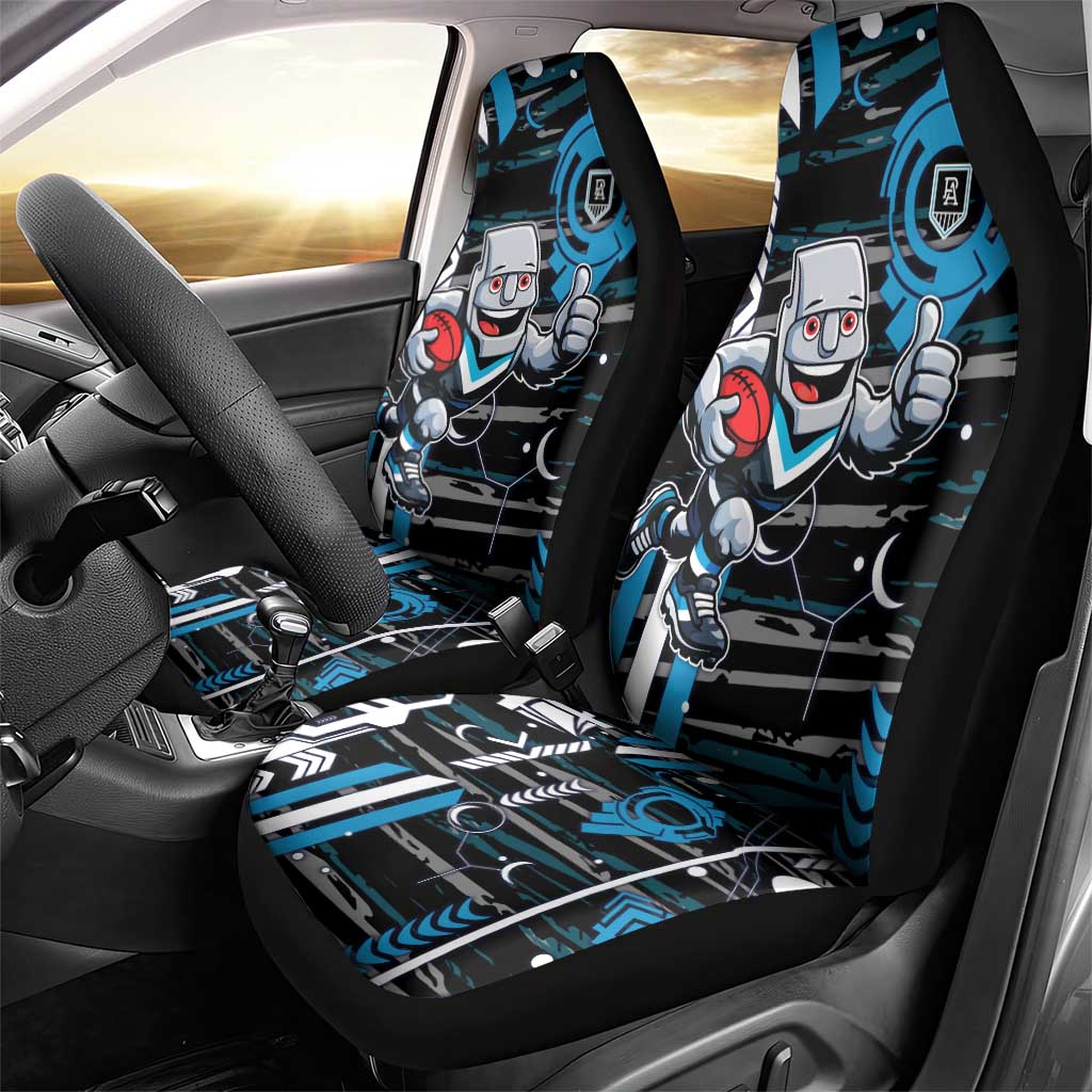 Port Adelaide Power Car Seat Cover Mascot Cartoon Football Illustration Style