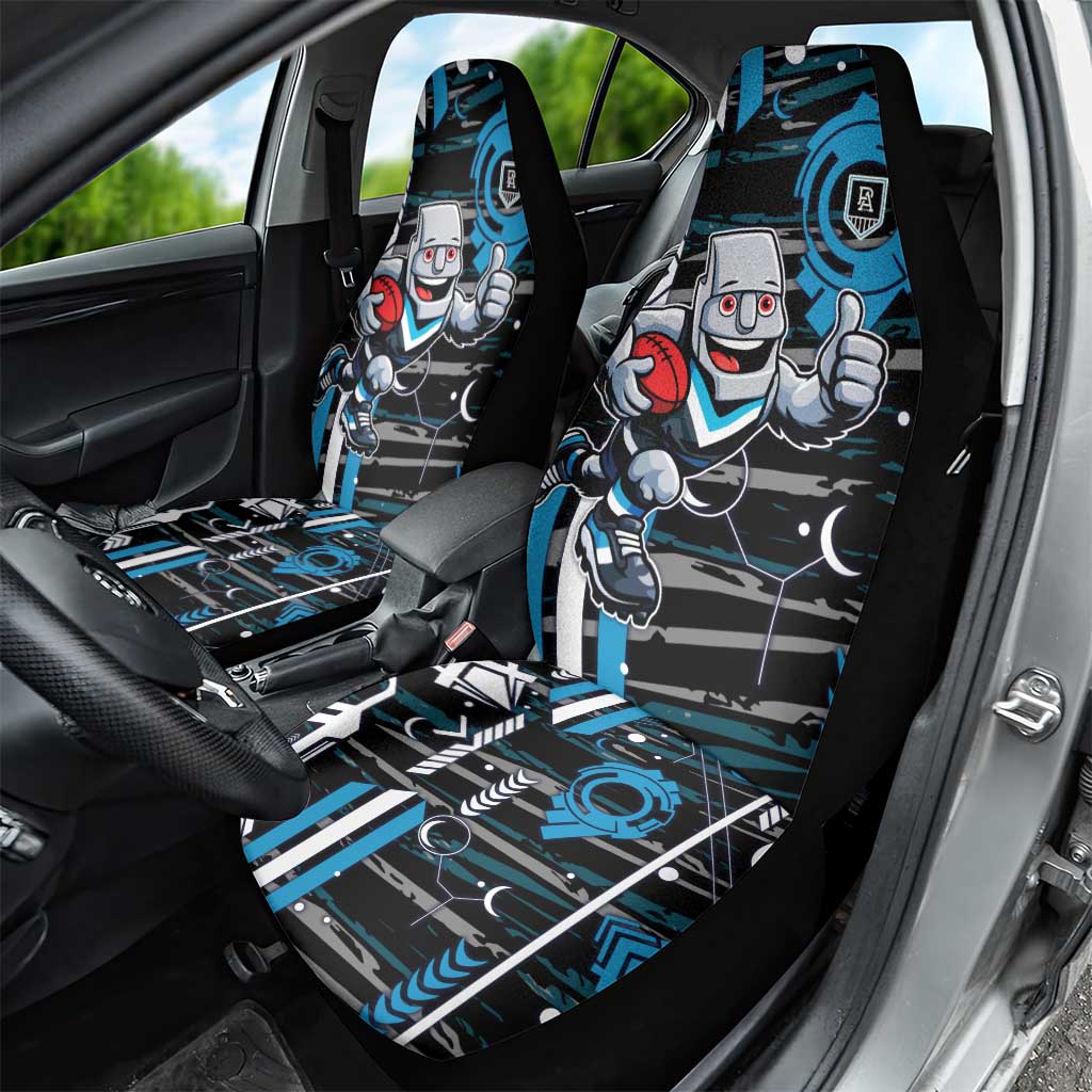 Port Adelaide Power Car Seat Cover Mascot Cartoon Football Illustration Style