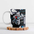 Port Adelaide Power Ceramic Mug Mascot Cartoon Football Illustration Style