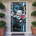 Port Adelaide Power Door Cover Mascot Cartoon Football Illustration Style