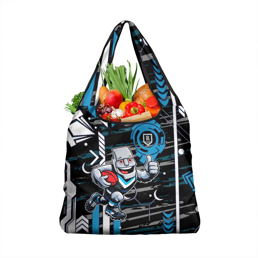 Port Adelaide Power Grocery Bag Mascot Cartoon Football Illustration Style
