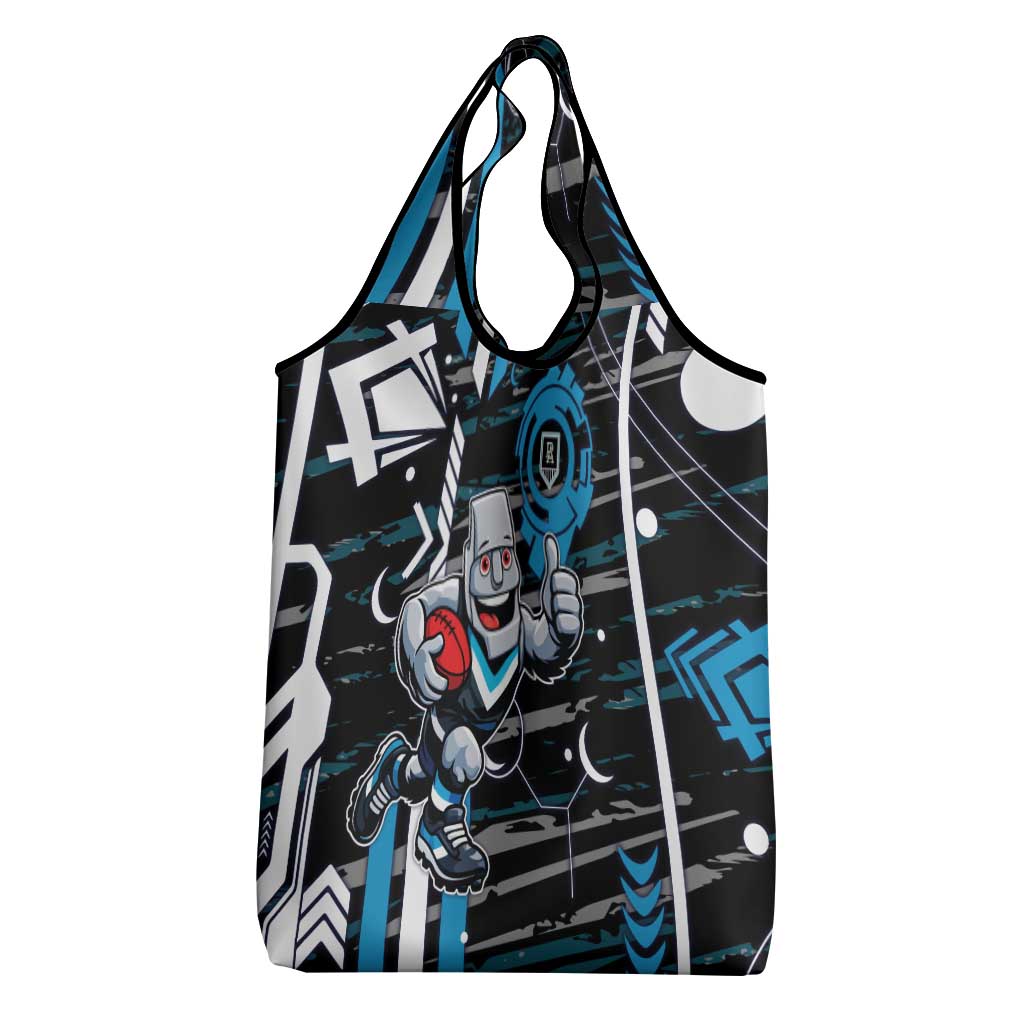 Port Adelaide Power Grocery Bag Mascot Cartoon Football Illustration Style