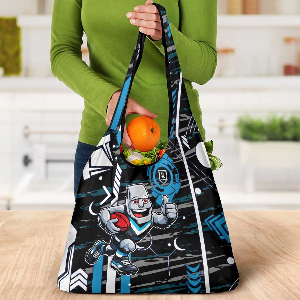 Port Adelaide Power Grocery Bag Mascot Cartoon Football Illustration Style
