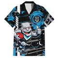Port Adelaide Power Hawaiian Shirt Mascot Cartoon Football Illustration Style