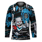 Port Adelaide Power Hockey Jersey Mascot Cartoon Football Illustration Style