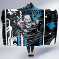 Port Adelaide Power Hooded Blanket Mascot Cartoon Football Illustration Style