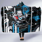 Port Adelaide Power Hooded Blanket Mascot Cartoon Football Illustration Style