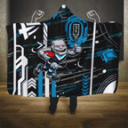Port Adelaide Power Hooded Blanket Mascot Cartoon Football Illustration Style