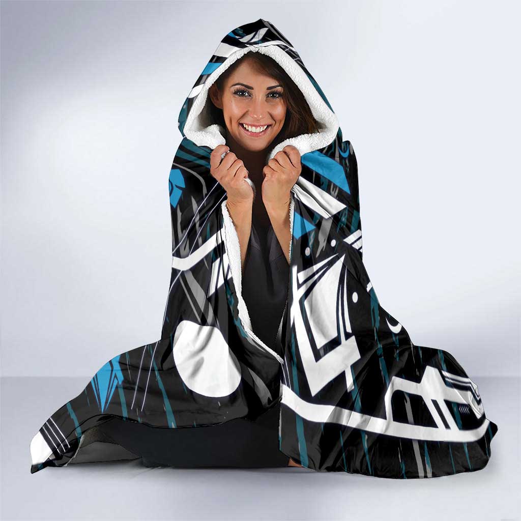 Port Adelaide Power Hooded Blanket Mascot Cartoon Football Illustration Style