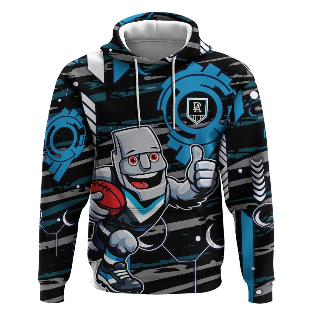 Port Adelaide Power Hoodie Mascot Cartoon Football Illustration Style