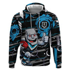 Port Adelaide Power Hoodie Mascot Cartoon Football Illustration Style