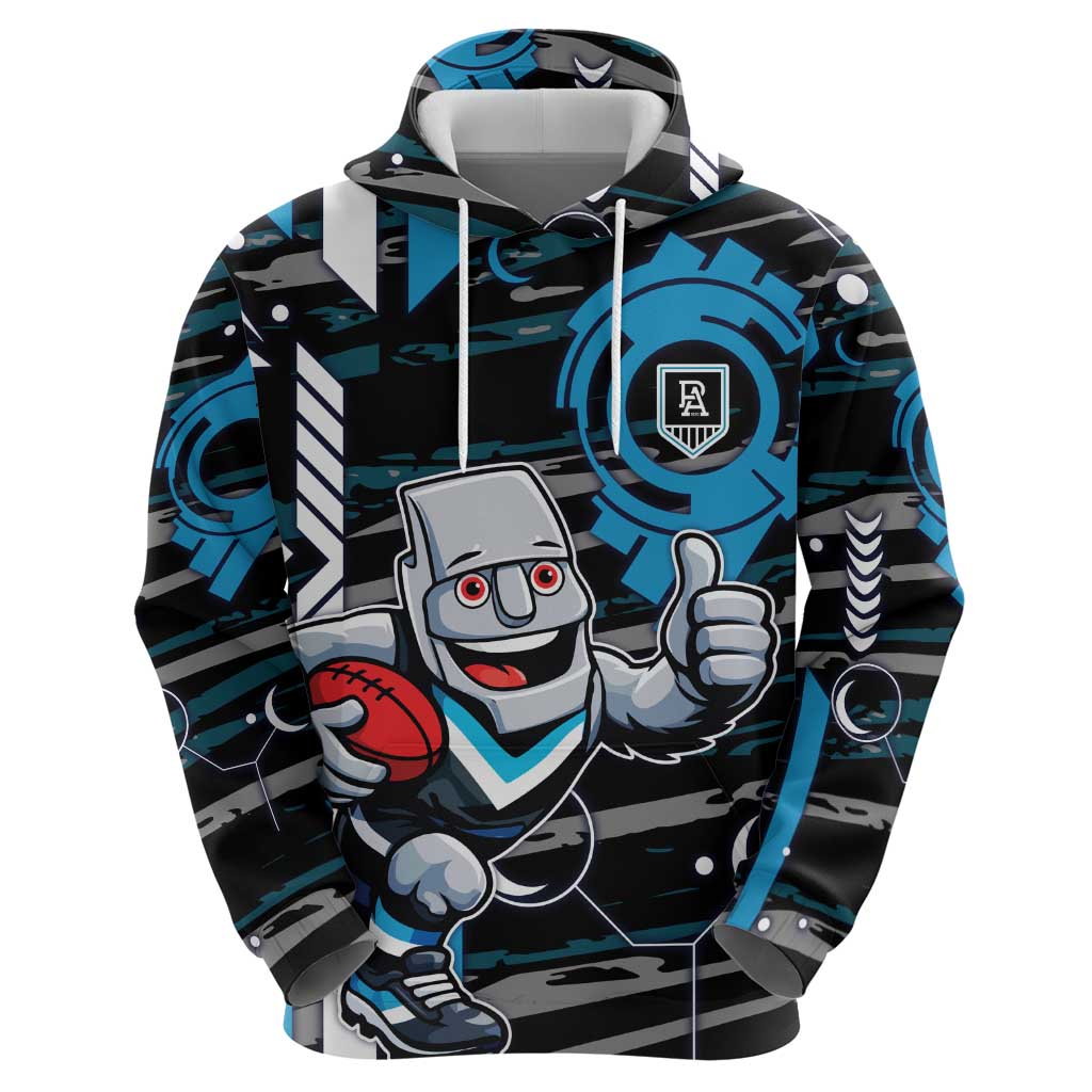 Port Adelaide Power Hoodie Mascot Cartoon Football Illustration Style
