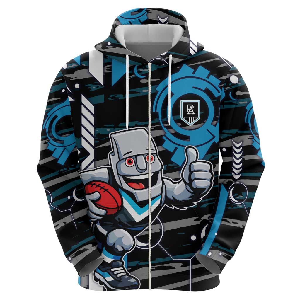 Port Adelaide Power Hoodie Mascot Cartoon Football Illustration Style